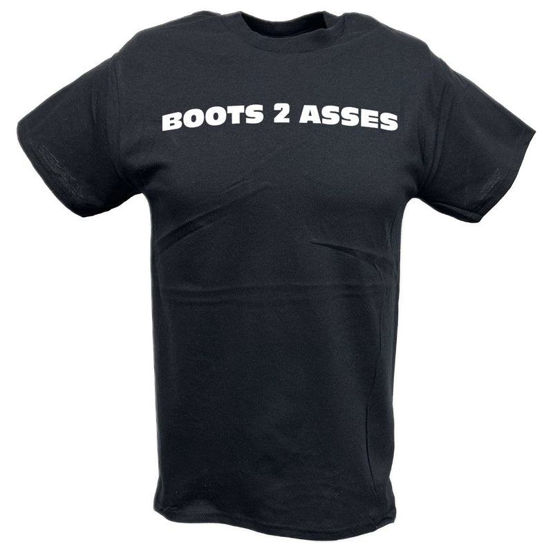 Load image into Gallery viewer, The Rock 24-7-365 Team Bring It Boots to Asses Mens Black T-shirt Sports Mem, Cards &amp; Fan Shop &gt; Fan Apparel &amp; Souvenirs &gt; Wrestling by Hybrid Tees | Extreme Wrestling Shirts
