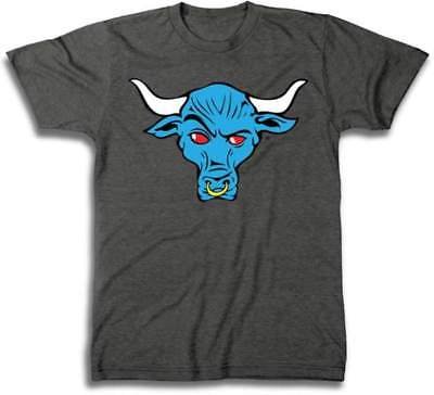 Load image into Gallery viewer, The Rock Blue Brahma Bull WWE Mens Grey T-shirt Sports Mem, Cards &amp; Fan Shop &gt; Fan Apparel &amp; Souvenirs &gt; Wrestling by Freeze | Extreme Wrestling Shirts
