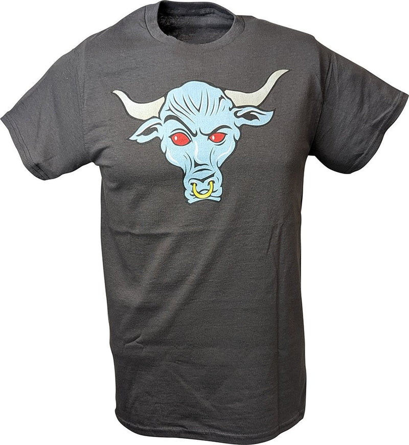 Load image into Gallery viewer, The Rock Blue Brahma Bull WWE Mens Grey T-shirt Sports Mem, Cards &amp; Fan Shop &gt; Fan Apparel &amp; Souvenirs &gt; Wrestling by Freeze | Extreme Wrestling Shirts
