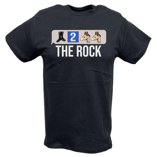 The Rock Boots 2 Asses Emoji Mens T-shirt Sports Mem, Cards & Fan Shop > Fan Apparel & Souvenirs > Wrestling by EWS | Extreme Wrestling Shirts