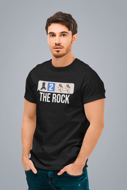Load image into Gallery viewer, The Rock Boots 2 Asses Emoji Mens T-shirt Sports Mem, Cards &amp; Fan Shop > Fan Apparel &amp; Souvenirs > Wrestling by EWS | Extreme Wrestling Shirts
