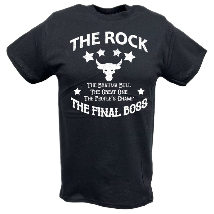The Rock Brahma Bull Great One Peoples Champ Final Boss T-shirt by EWS | Extreme Wrestling Shirts