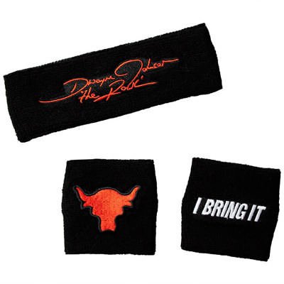 The Rock Dwayne Johnson I BRING IT Headband Wristbands Set WWE Sports Mem, Cards & Fan Shop > Fan Apparel & Souvenirs > Wrestling by Extreme Wrestling Shirts | Extreme Wrestling Shirts