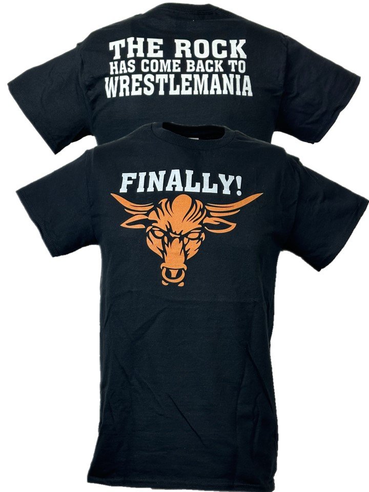 Load image into Gallery viewer, The Rock Finally Has Come Back To Wrestlemania Brahma Bull T-shirt by EWS | Extreme Wrestling Shirts
