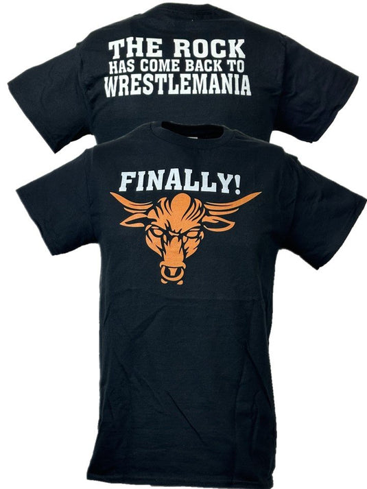 The Rock Finally Has Come Back To Wrestlemania Brahma Bull T-shirt by EWS | Extreme Wrestling Shirts