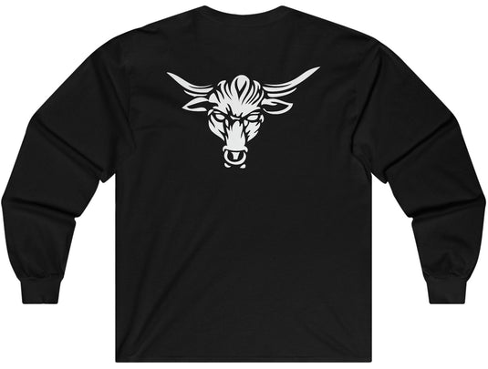 The Rock Just Bring It White Logo Brahma Bull Long Sleeve T-shirt by WWE | Extreme Wrestling Shirts