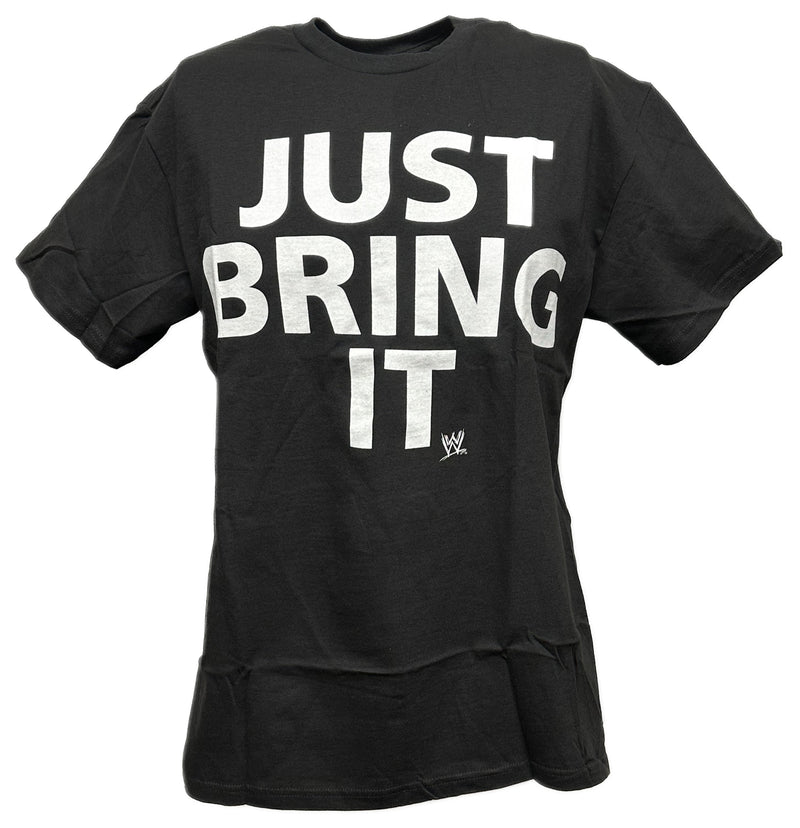 Load image into Gallery viewer, The Rock Just Bring It WWE Mens Black T-shirt Size Large by EWS | Extreme Wrestling Shirts
