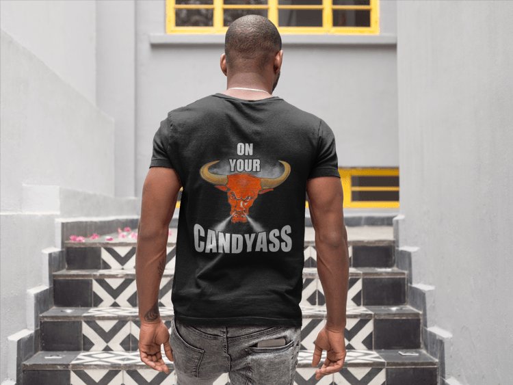 Load image into Gallery viewer, The Rock Layeth the Smacketh Down on Your Candyass Mens Black T-shirt Sports Mem, Cards &amp; Fan Shop &gt; Fan Apparel &amp; Souvenirs &gt; Wrestling by Hybrid Tees | Extreme Wrestling Shirts
