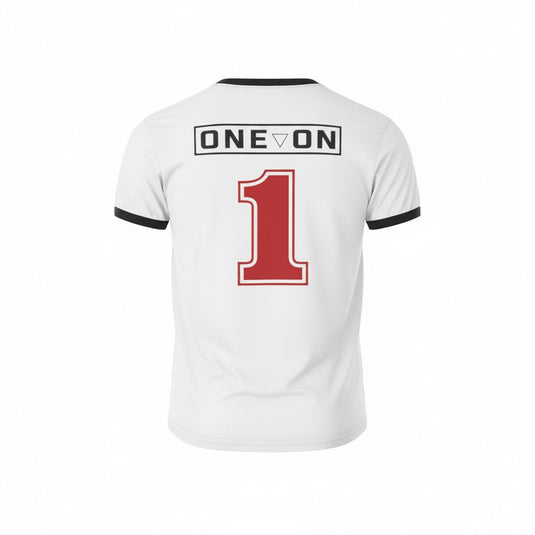 The Rock One On 1 White Ringer T-shirt by EWS | Extreme Wrestling Shirts