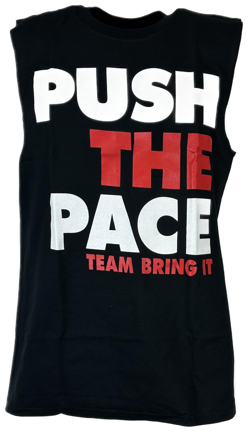 Load image into Gallery viewer, The Rock Push the Pace Sleeveless Muscle Mens Black T-shirt Sports Mem, Cards &amp; Fan Shop &gt; Fan Apparel &amp; Souvenirs &gt; Wrestling by Hybrid Tees | Extreme Wrestling Shirts
