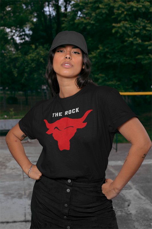 Load image into Gallery viewer, The Rock Red Brahma Bull WWE Mens T-shirt Sports Mem, Cards &amp; Fan Shop &gt; Fan Apparel &amp; Souvenirs &gt; Wrestling by The Rock | Extreme Wrestling Shirts
