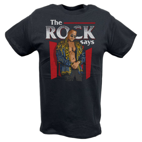 The Rock Says Nostalgic Pose T-shirt by EWS | Extreme Wrestling Shirts