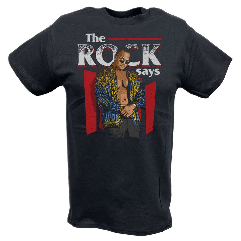 Load image into Gallery viewer, The Rock Says Nostalgic Pose T-shirt by EWS | Extreme Wrestling Shirts
