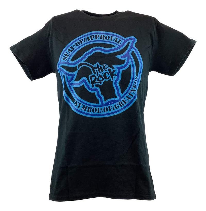 Load image into Gallery viewer, The Rock Seal of Approval Blue Logo Mens T-shirt Sports Mem, Cards &amp; Fan Shop &gt; Fan Apparel &amp; Souvenirs &gt; Wrestling by Hybrid Tees | Extreme Wrestling Shirts
