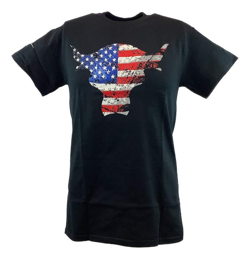 Load image into Gallery viewer, The Rock Team Bring It USA Bull Red White Blue Mens T-shirt Sports Mem, Cards &amp; Fan Shop &gt; Fan Apparel &amp; Souvenirs &gt; Wrestling by Hybrid Tees | Extreme Wrestling Shirts
