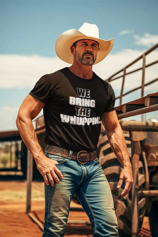 Load image into Gallery viewer, The Rock We Bring The Whuppin U Bring the Ass Mens Black T-shirt Sports Mem, Cards &amp; Fan Shop &gt; Fan Apparel &amp; Souvenirs &gt; Wrestling by Hybrid Tees | Extreme Wrestling Shirts
