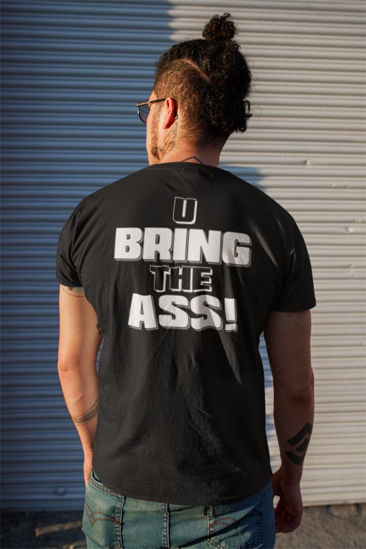 Load image into Gallery viewer, The Rock We Bring The Whuppin U Bring the Ass Mens Black T-shirt Sports Mem, Cards &amp; Fan Shop &gt; Fan Apparel &amp; Souvenirs &gt; Wrestling by Hybrid Tees | Extreme Wrestling Shirts
