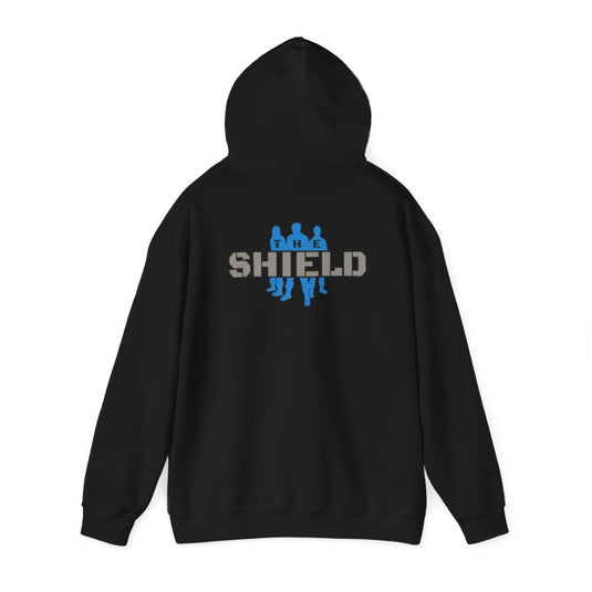 The Shield Hounds of Justice Mens Black Hoody Sweatshirt by EWS | Extreme Wrestling Shirts