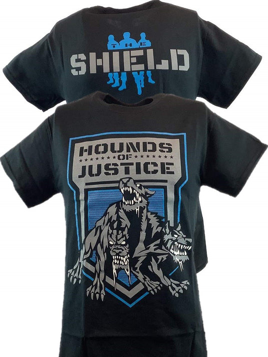 The Shield Hounds of Justice Mens Black T-shirt Sports Mem, Cards & Fan Shop > Fan Apparel & Souvenirs > Wrestling by Hybrid Tees | Extreme Wrestling Shirts