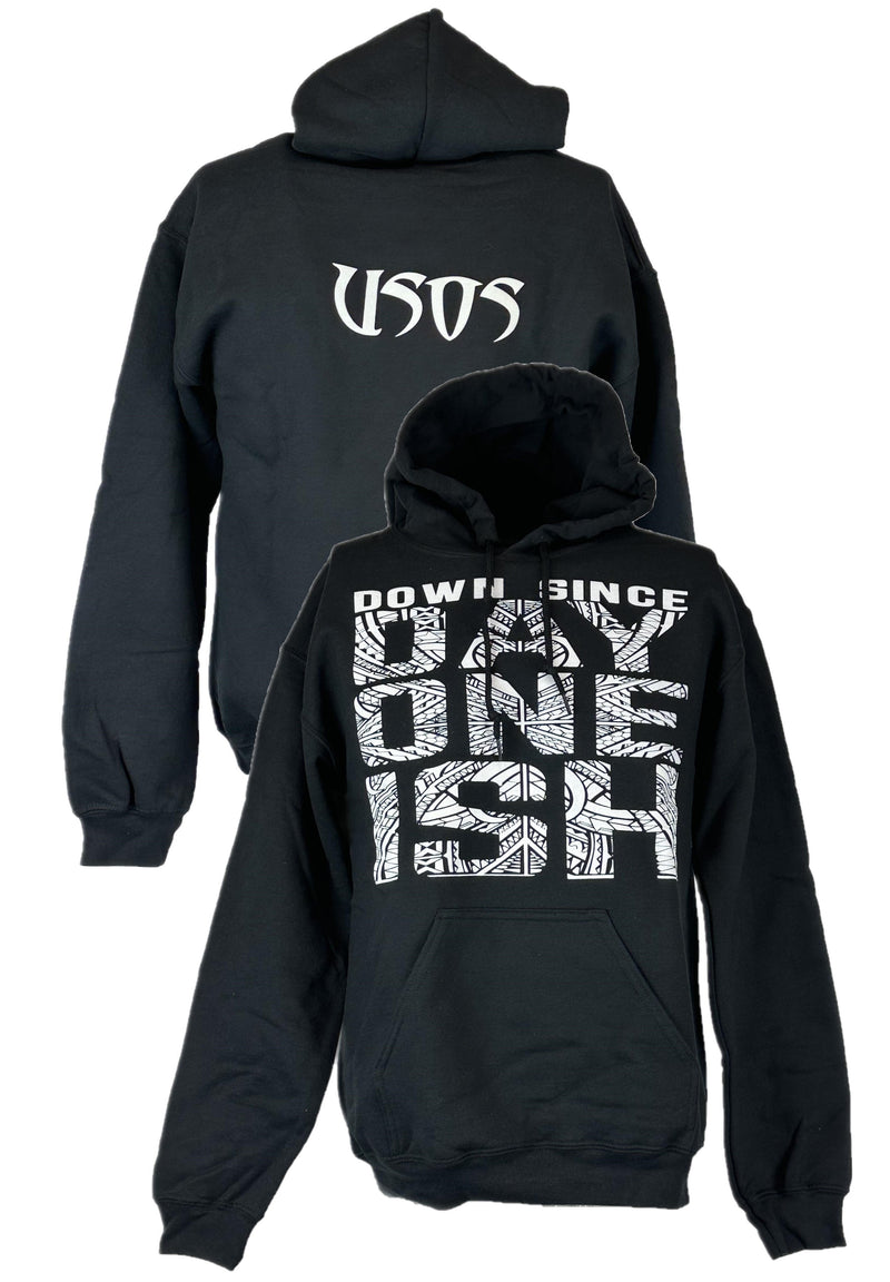 Load image into Gallery viewer, The Usos Down Since Day One Ish Mens Black Hoody Sweatshirt by EWS | Extreme Wrestling Shirts
