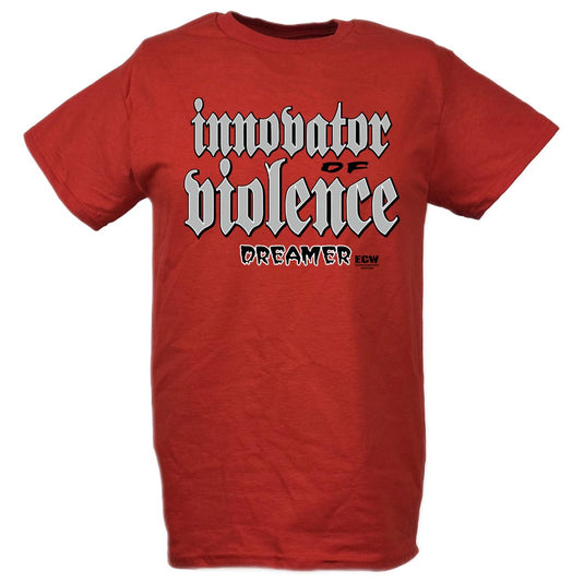 Tommy Dreamer Innovator of Violence ECW Red T-shirt by EWS | Extreme Wrestling Shirts