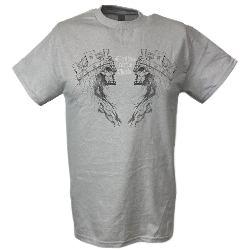 Load image into Gallery viewer, Triple H Genibus Nitito Canis Skull Kings Grey T-shirt by EWS | Extreme Wrestling Shirts
