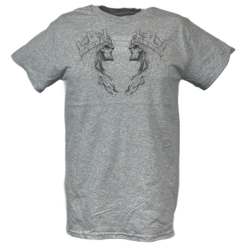 Load image into Gallery viewer, Triple H Genibus Nitito Canis Skull Kings Grey T-shirt by EWS | Extreme Wrestling Shirts
