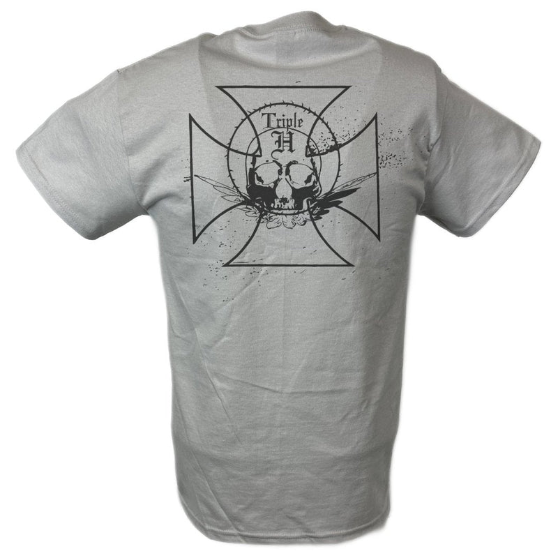 Load image into Gallery viewer, Triple H Genibus Nitito Canis Skull Kings Grey T-shirt by EWS | Extreme Wrestling Shirts
