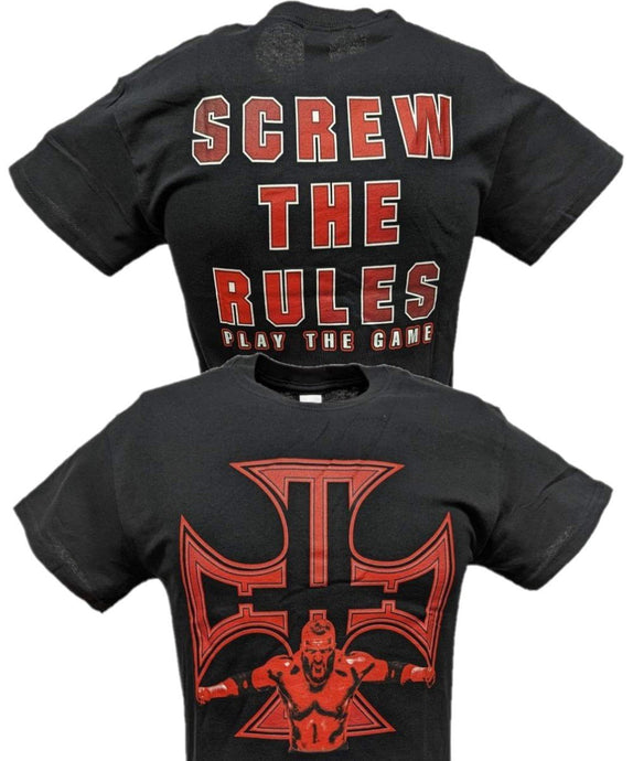 Triple H Screw The Rules Play The Game Mens Black T-shirt by WWE | Extreme Wrestling Shirts