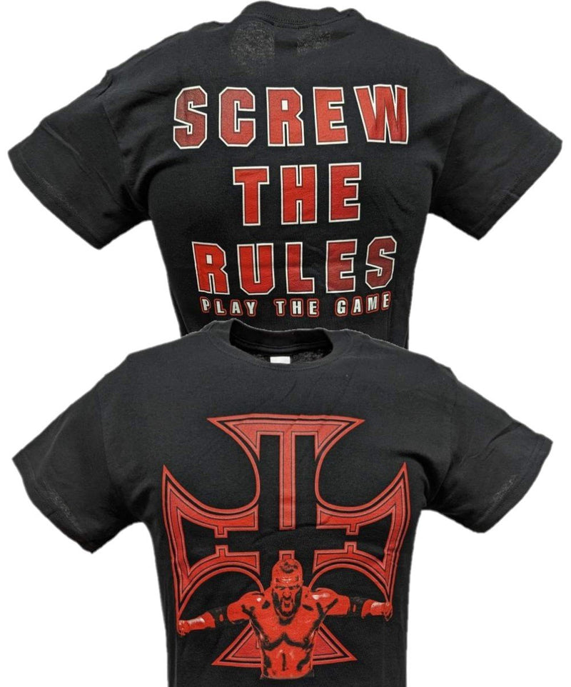 Load image into Gallery viewer, Triple H Screw The Rules Play The Game Mens Black T-shirt by WWE | Extreme Wrestling Shirts
