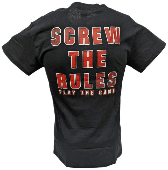 Triple H Screw The Rules Play The Game Mens Black T-shirt by WWE | Extreme Wrestling Shirts