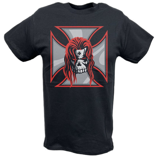 Triple H Skull Cross Logo Black T-shirt by EWS | Extreme Wrestling Shirts