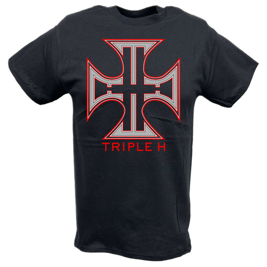 Triple H The Game Cross Logo Black T-shirt by EWS | Extreme Wrestling Shirts