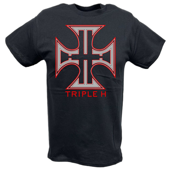 Triple H The Game Cross Logo Black T-shirt – Extreme Wrestling Shirts