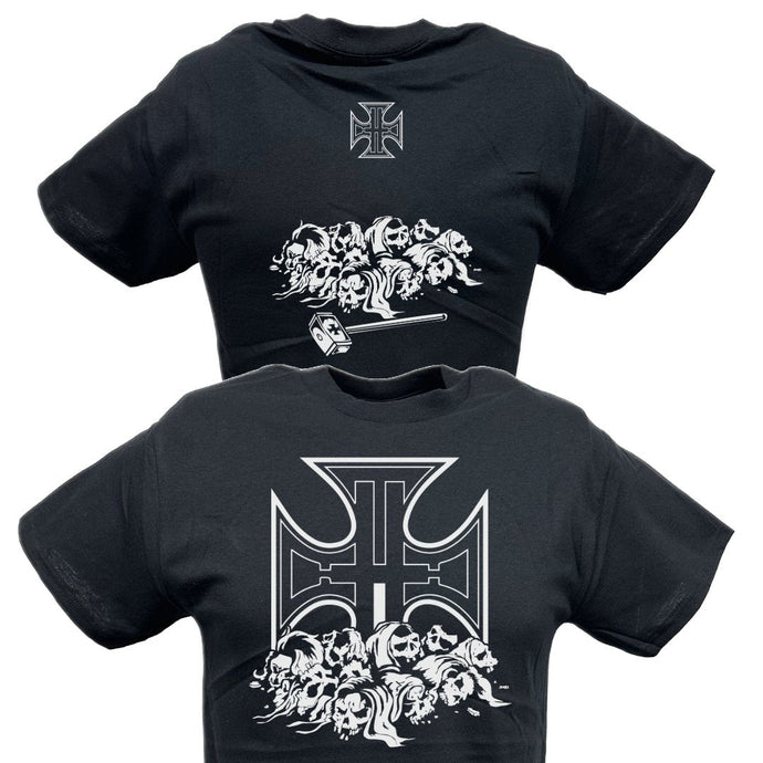 Triple H White Skull Cross King of Kings T-shirt by EWS | Extreme Wrestling Shirts