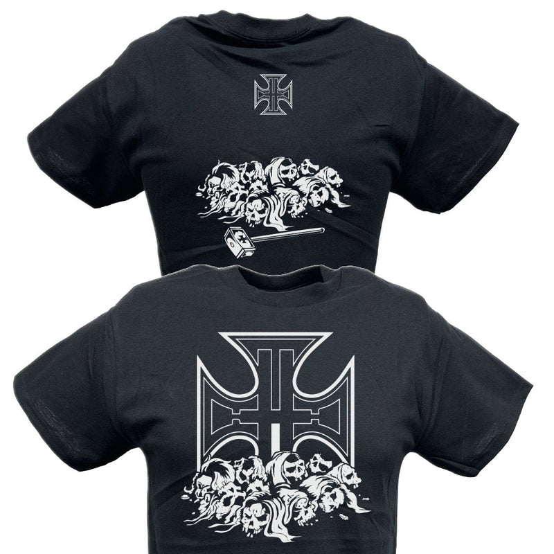 Load image into Gallery viewer, Triple H White Skull Cross King of Kings T-shirt by EWS | Extreme Wrestling Shirts
