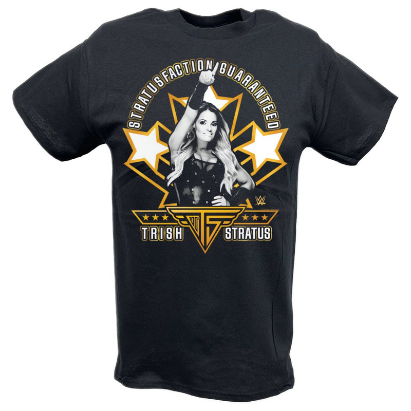 Load image into Gallery viewer, Trish Stratus Stratusfaction Power Pose BlackT-shirt by EWS | Extreme Wrestling Shirts
