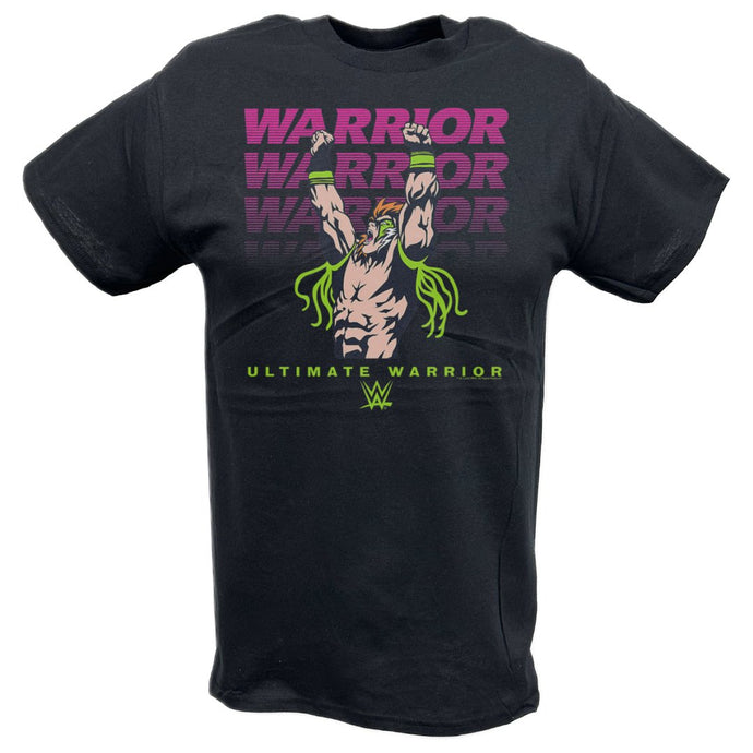 Ultimate Warrior Comic Scream Black T-shirt by EWS | Extreme Wrestling Shirts