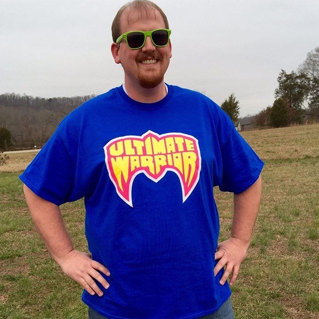 Load image into Gallery viewer, Ultimate Warrior Logo Mens Navy Blue T-shirt Sports Mem, Cards &amp; Fan Shop > Fan Apparel &amp; Souvenirs > Wrestling by EWS | Extreme Wrestling Shirts
