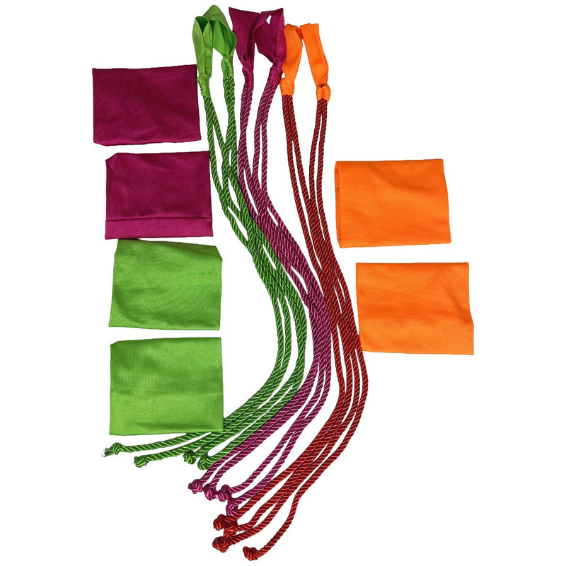 Load image into Gallery viewer, Ultimate Warrior Multicolor Tassels and Wristbands Set of 2 Costume by WWE | Extreme Wrestling Shirts
