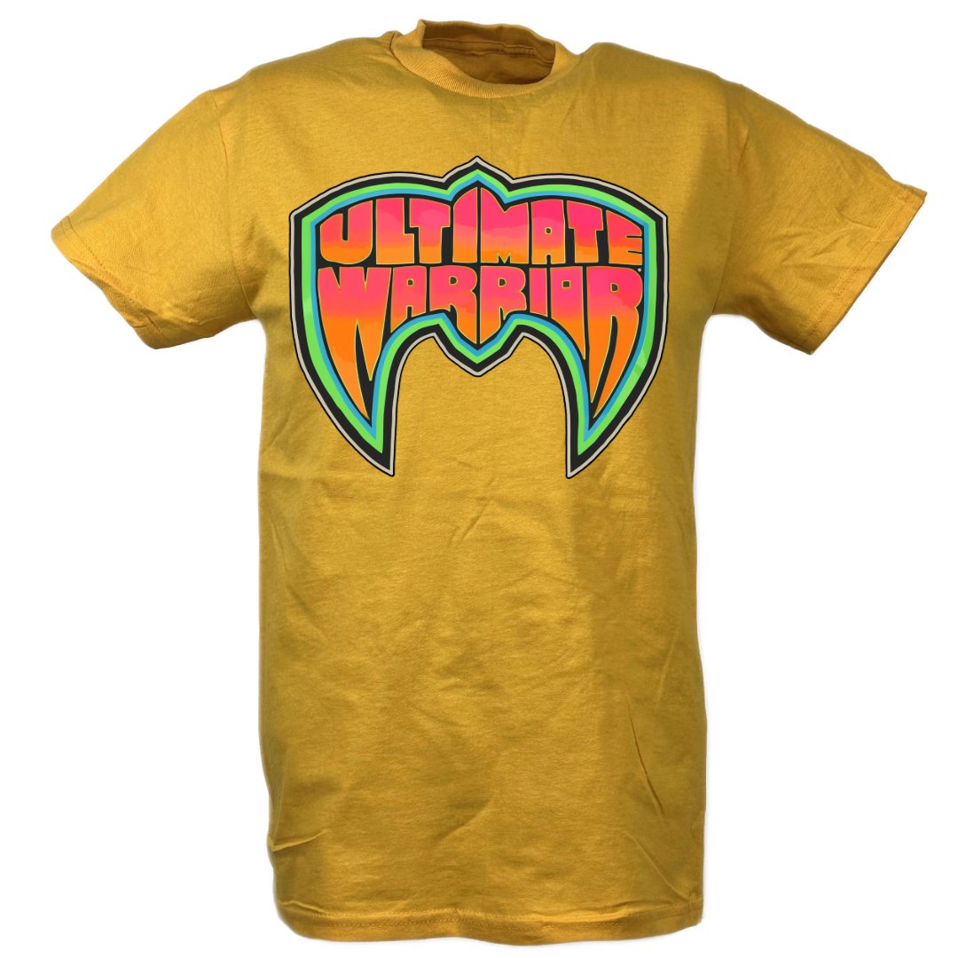 Ews Mask Ultimate Warrior Neon Mask Logo T-shirt – Extreme Wrestling Shirts