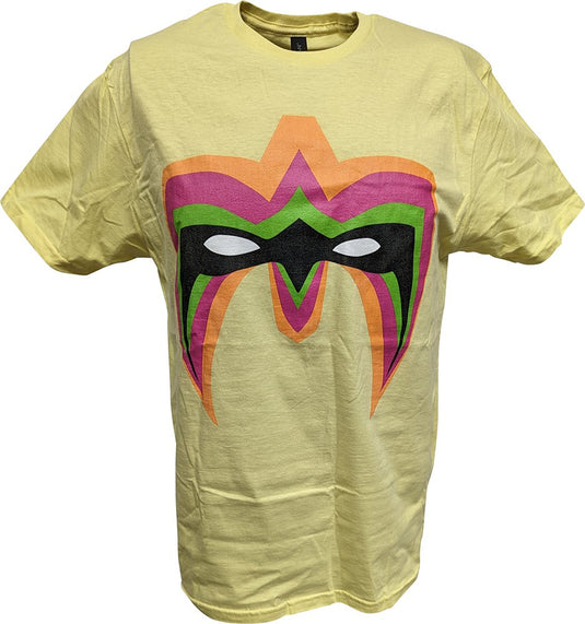 Ultimate Warrior Parts Unknown Mens Yellow T-shirt by WWE | Extreme Wrestling Shirts