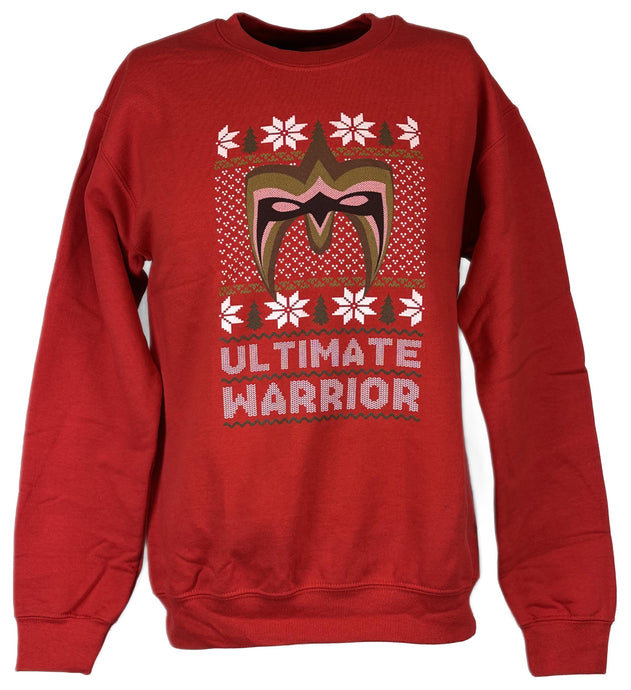 Ultimate Warrior WWE Ugly Christmas Mens Sweater Sweatshirt by WWE | Extreme Wrestling Shirts