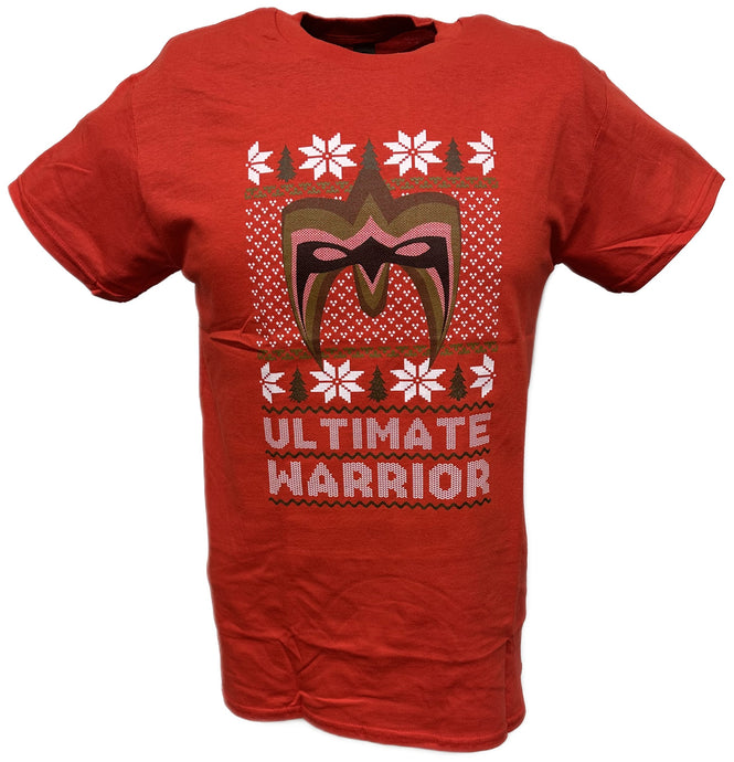 Ultimate Warrior WWE Ugly Christmas Mens Sweater T-shirt by WWE | Extreme Wrestling Shirts