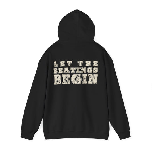 Undertaker Big Evil Pain Sindicate Let Beatings Begin Pullover Hoody by EWS | Extreme Wrestling Shirts