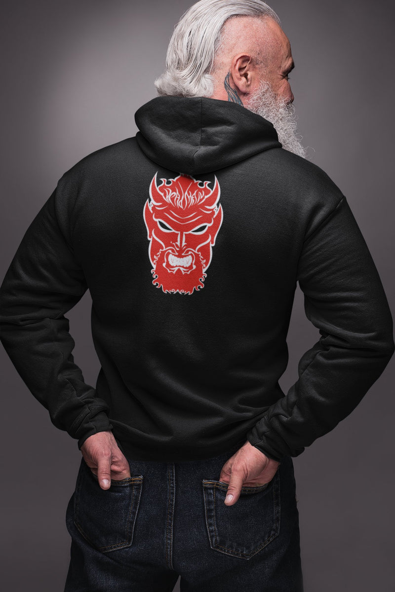Load image into Gallery viewer, Undertaker Big Evil Red Devil Black Zipper Hoody by EWS | Extreme Wrestling Shirts
