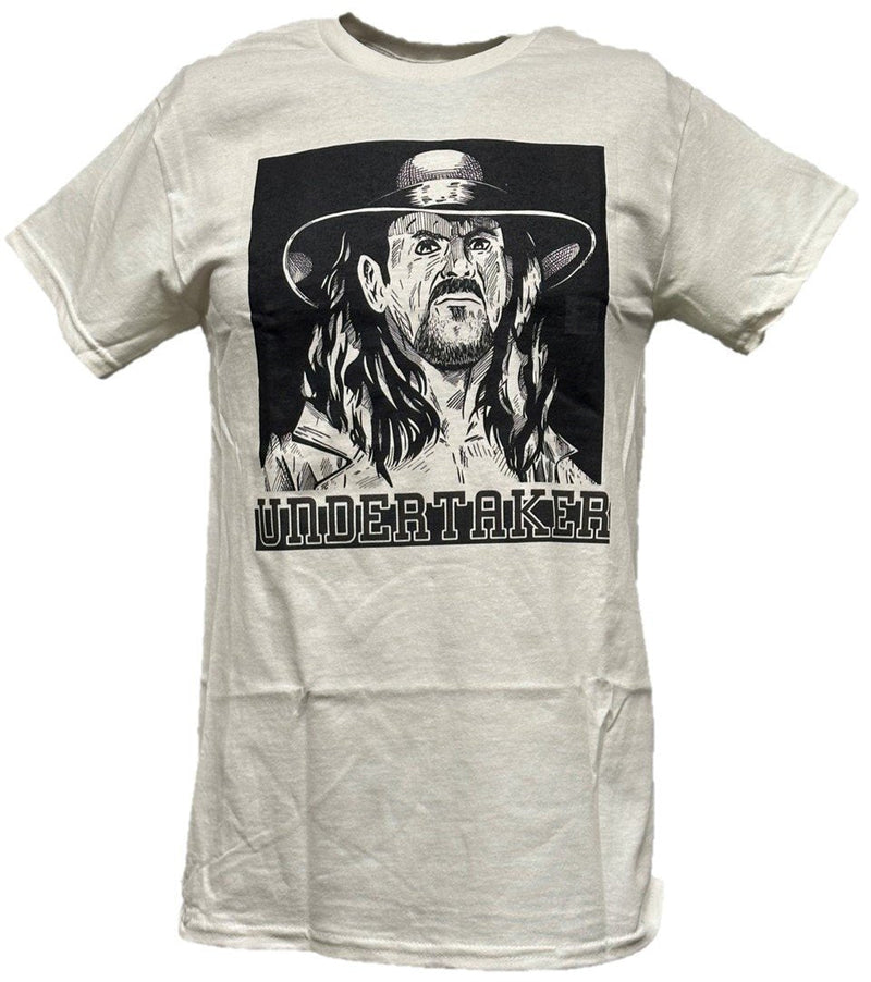 Load image into Gallery viewer, Undertaker Black White Portrait T-shirt by EWS | Extreme Wrestling Shirts
