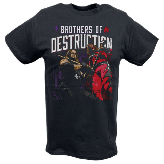 Undertaker Kane Brothers Of Destruction BlackT-shirt by EWS | Extreme Wrestling Shirts