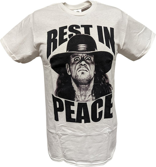Undertaker Rest In Peace Mens White T-shirt Sports Mem, Cards & Fan Shop > Fan Apparel & Souvenirs > Wrestling by EWS | Extreme Wrestling Shirts