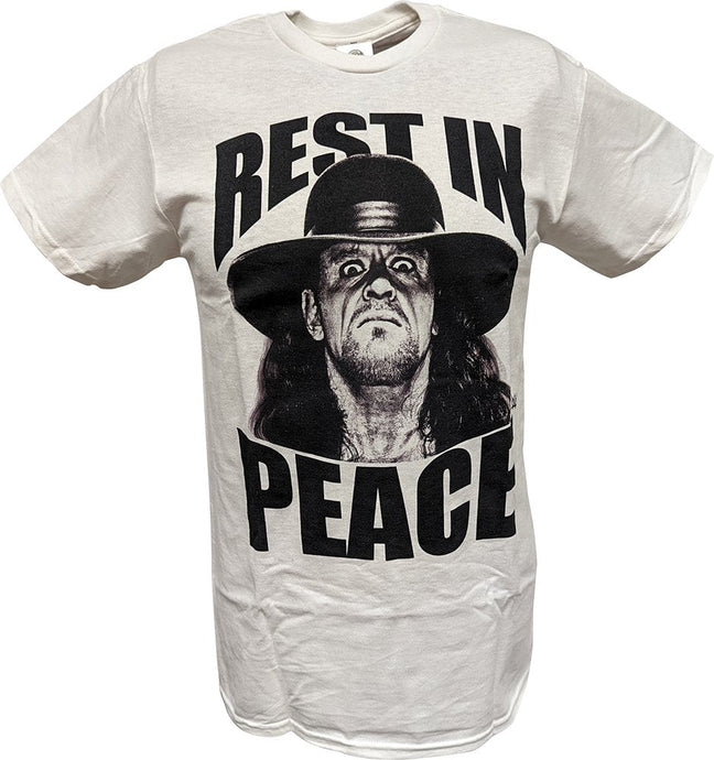 Undertaker Rest In Peace WWE Mens White T-shirt Sports Mem, Cards & Fan Shop > Fan Apparel & Souvenirs > Wrestling by WWE | Extreme Wrestling Shirts